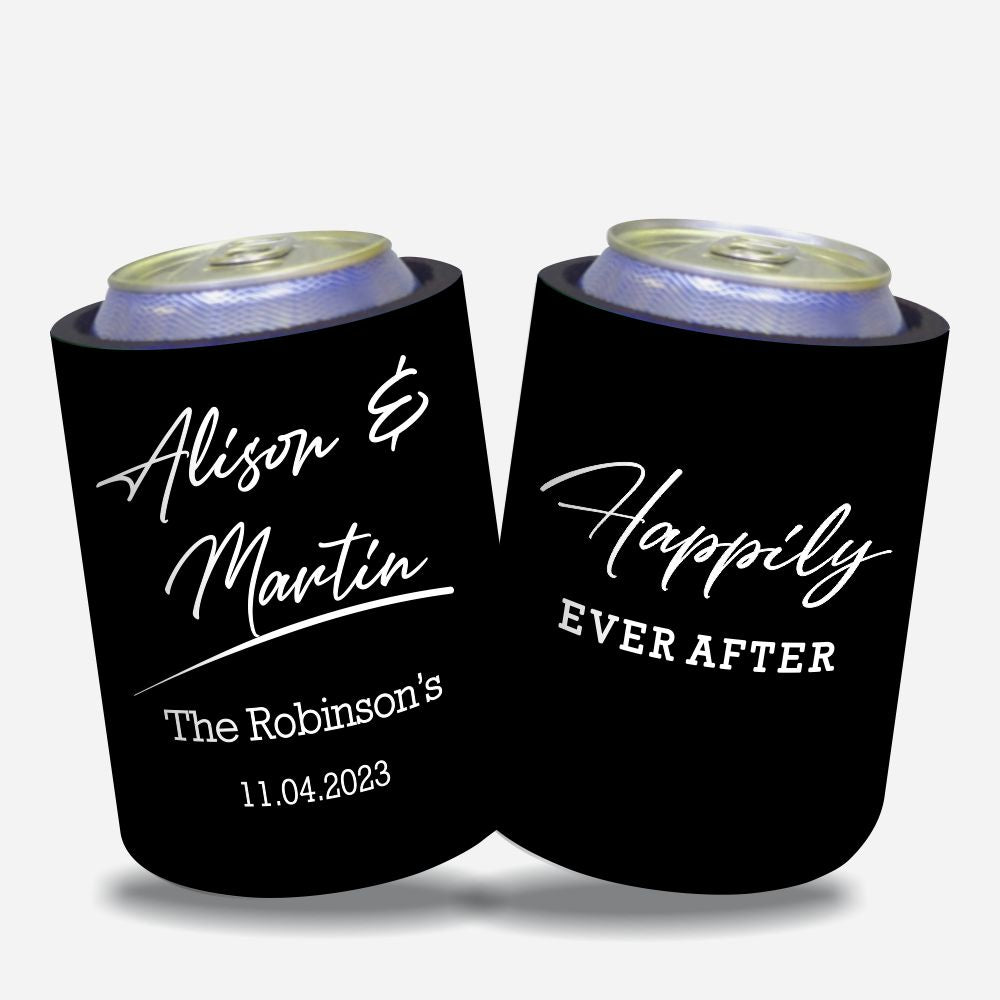 Personalized Wedding Stubby Holders with 11 most popular wedding sayings. Quantity 20 -# 256 - EXPRESS FREE SHIPPING.