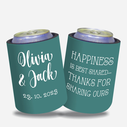 Personalised Wedding Stubby Holders  - Quantity 20 - #116 - FREE SHIPPING