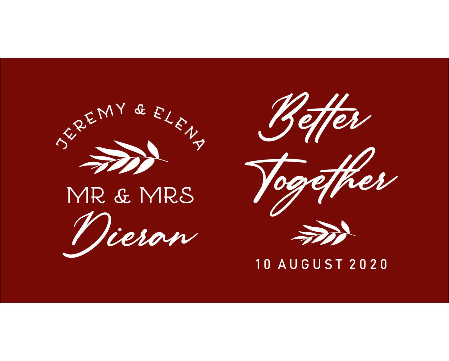 Quantity 10 - Personalised Stubby Holders - Wedding - Cheers - Better together - #11 - FREE SHIPPING.