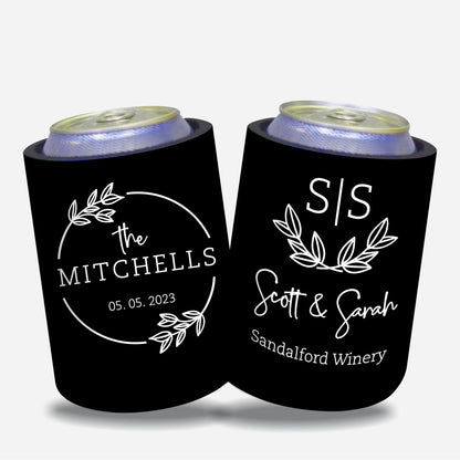 Personalised Wedding Stubby Holders - Quantity 20 - #133 - FREE EXPRESS SHIPPING.