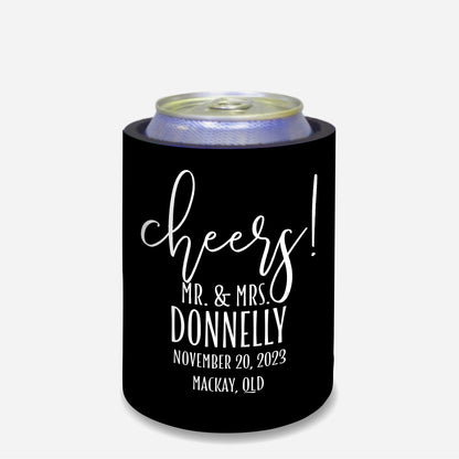 Personalized Wedding Stubby Holders. - Quantity 20 - #135 - FREE SHIPPING