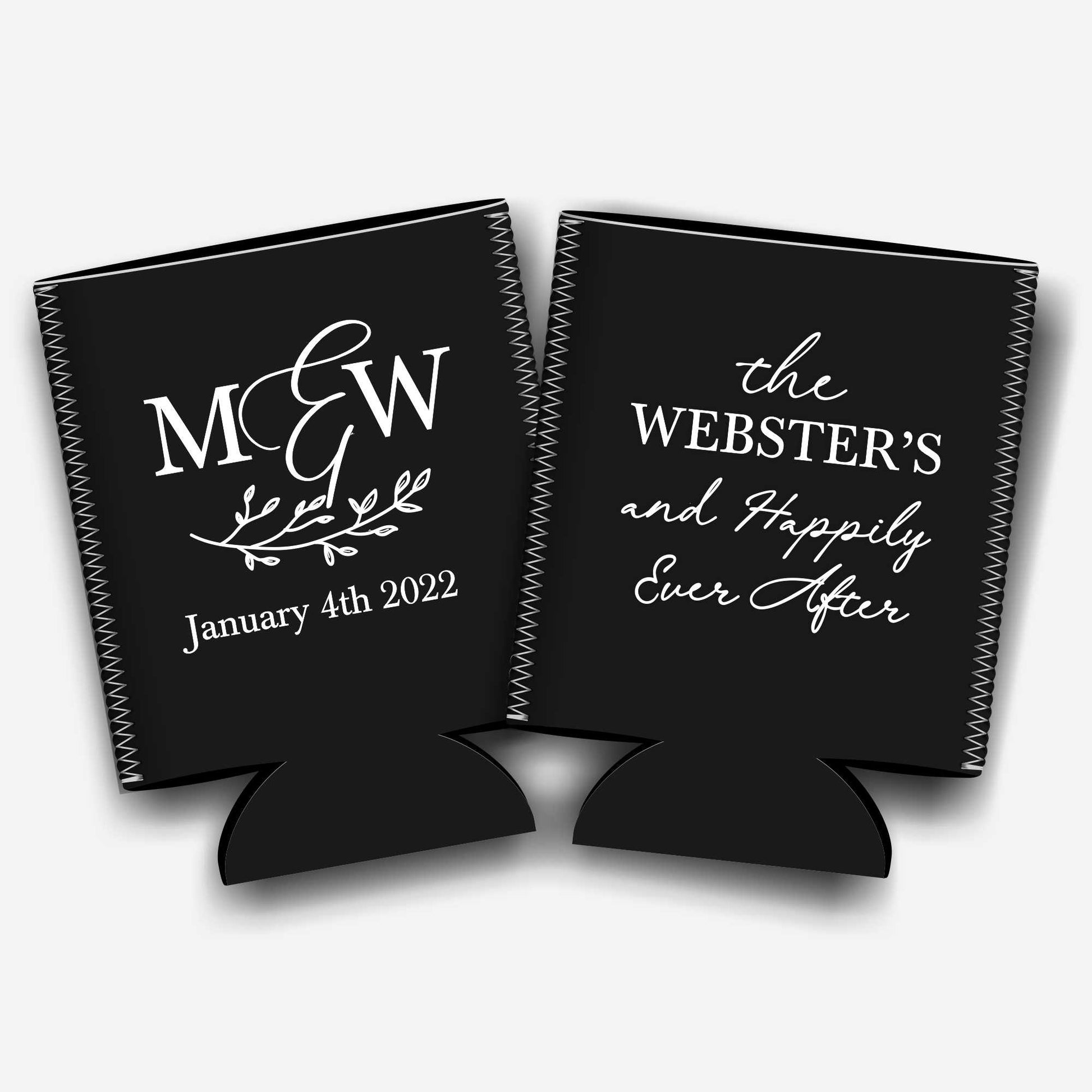 Colapsible flat-pack stubby holders wedding