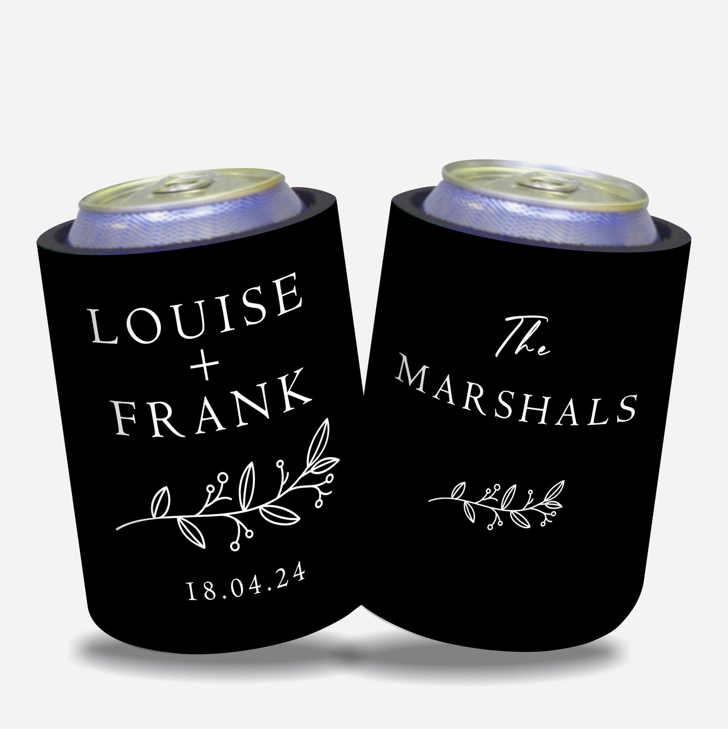 Personalized Wedding Stubby Holders. - Quantity 20 -#14 - FREE EXPRESS SHIPPING.