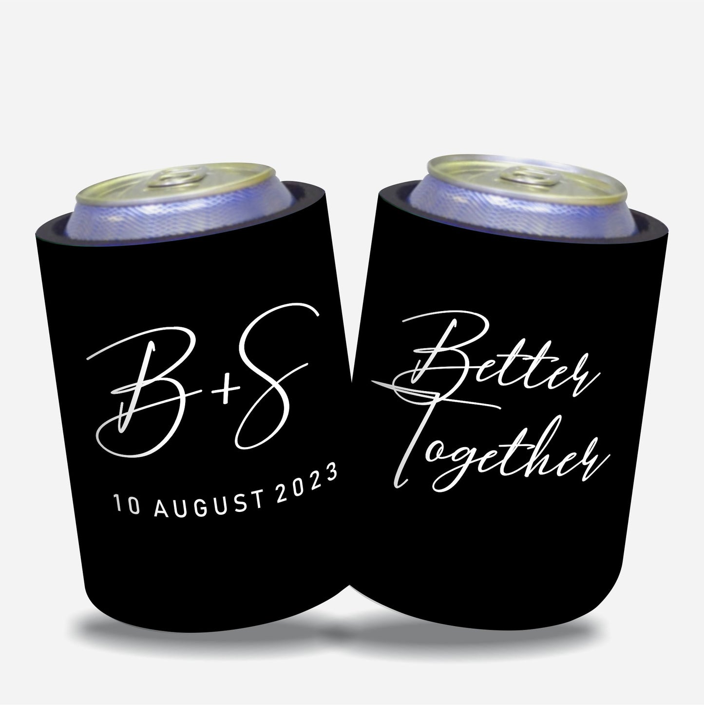 Personalized Wedding Gift Stubby Holders - Better together. Quantity 20 - #154 - FREE EXPRESS SHIPPING.