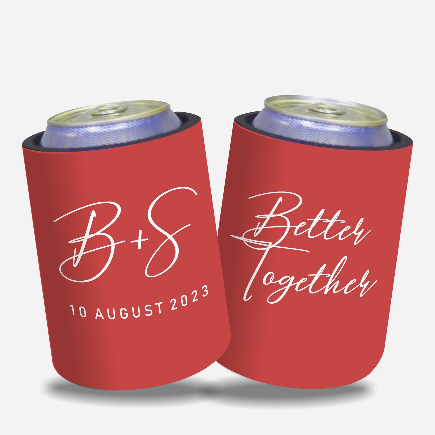 Personalized Wedding Gift Stubby Holders - Better together. Quantity 20 - #154 - FREE EXPRESS SHIPPING.