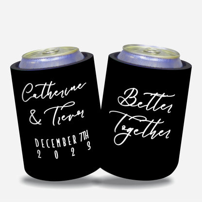 Personalized Wedding Stubby Holders. - Better together. Quantity 20 - #159 - FREE EXPRESS SHIPPING.