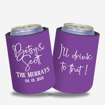 Personalised Stubby Holders Wedding