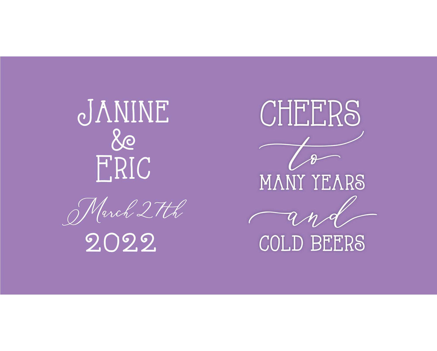 Quantity 10 - Personalised Stubby Holders - Wedding - Cheers to many years and cold beers - #171 - FREE SHIPPING