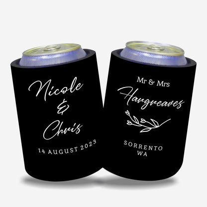 Quantity 10 - Personalised Stubby Holders - Wedding - $187 - FREE SHIPPING