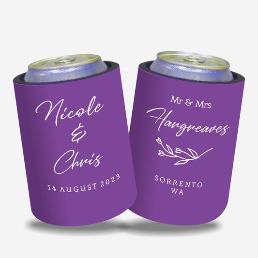 Quantity 10 - Personalised Stubby Holders - Wedding - $187 - FREE SHIPPING