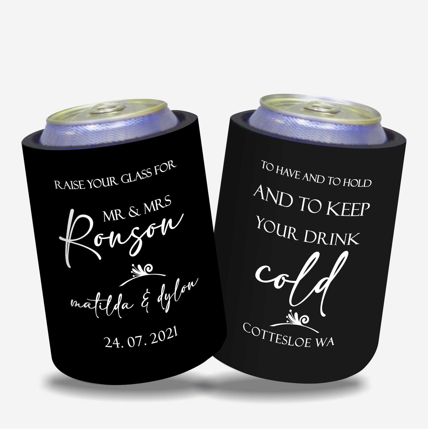 Personalised Stubby Holders Wedding