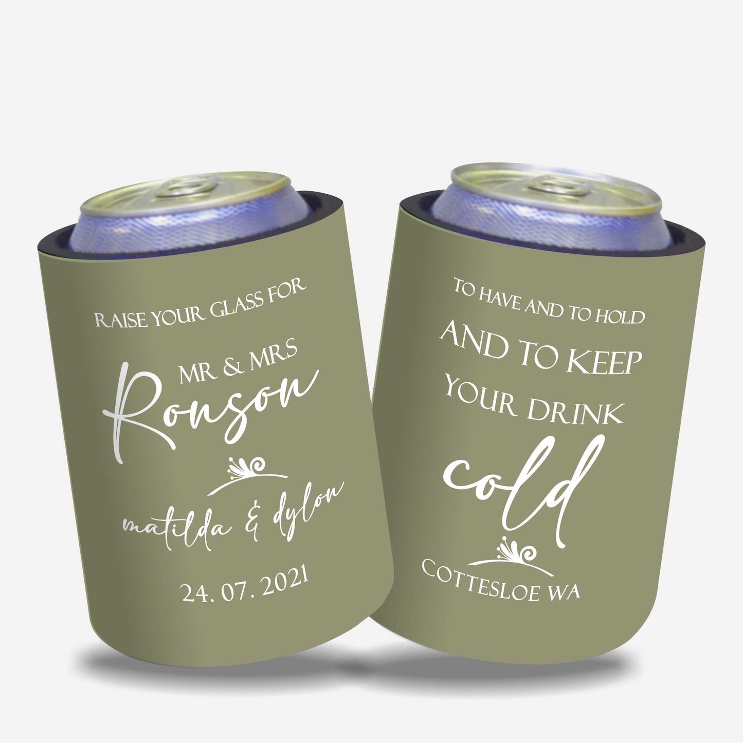 Personalised Stubby Holders Wedding