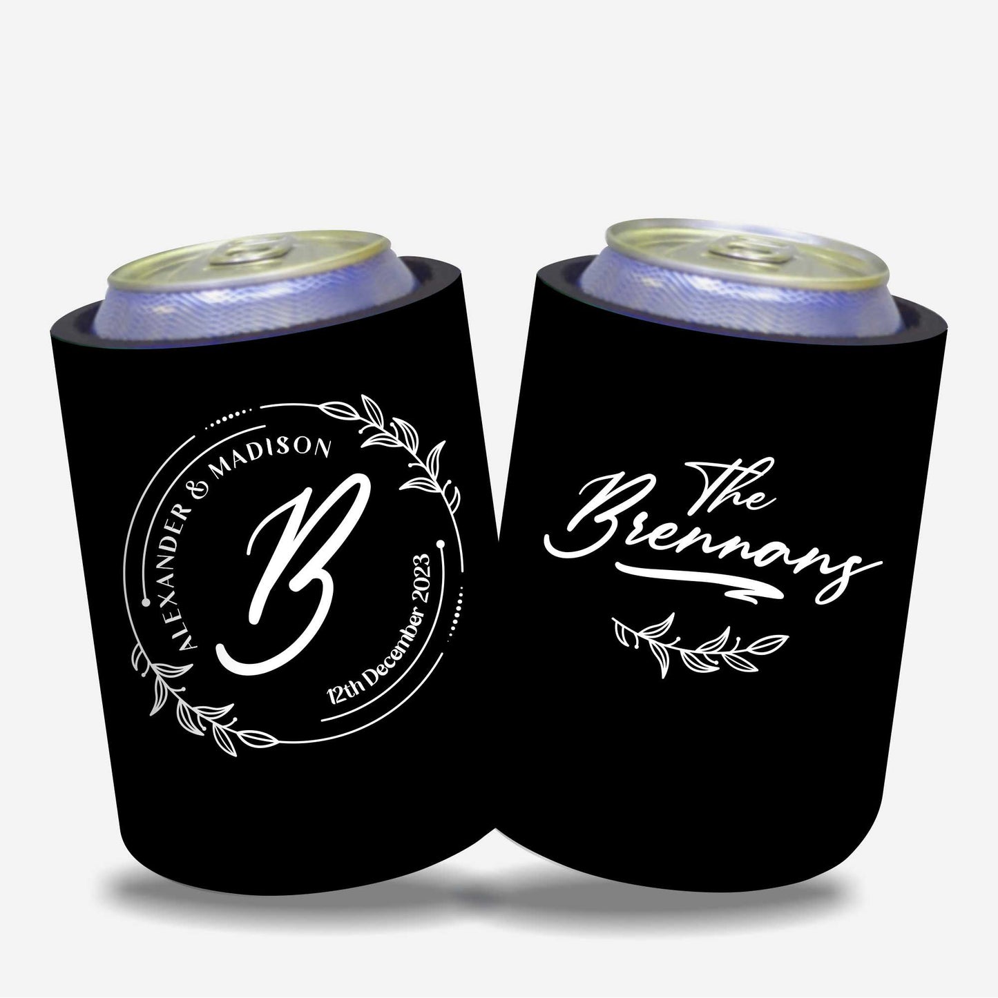 Quantity 10 - Personalised Stubby Holders - Wedding - #196 - FREE SHIPPING.