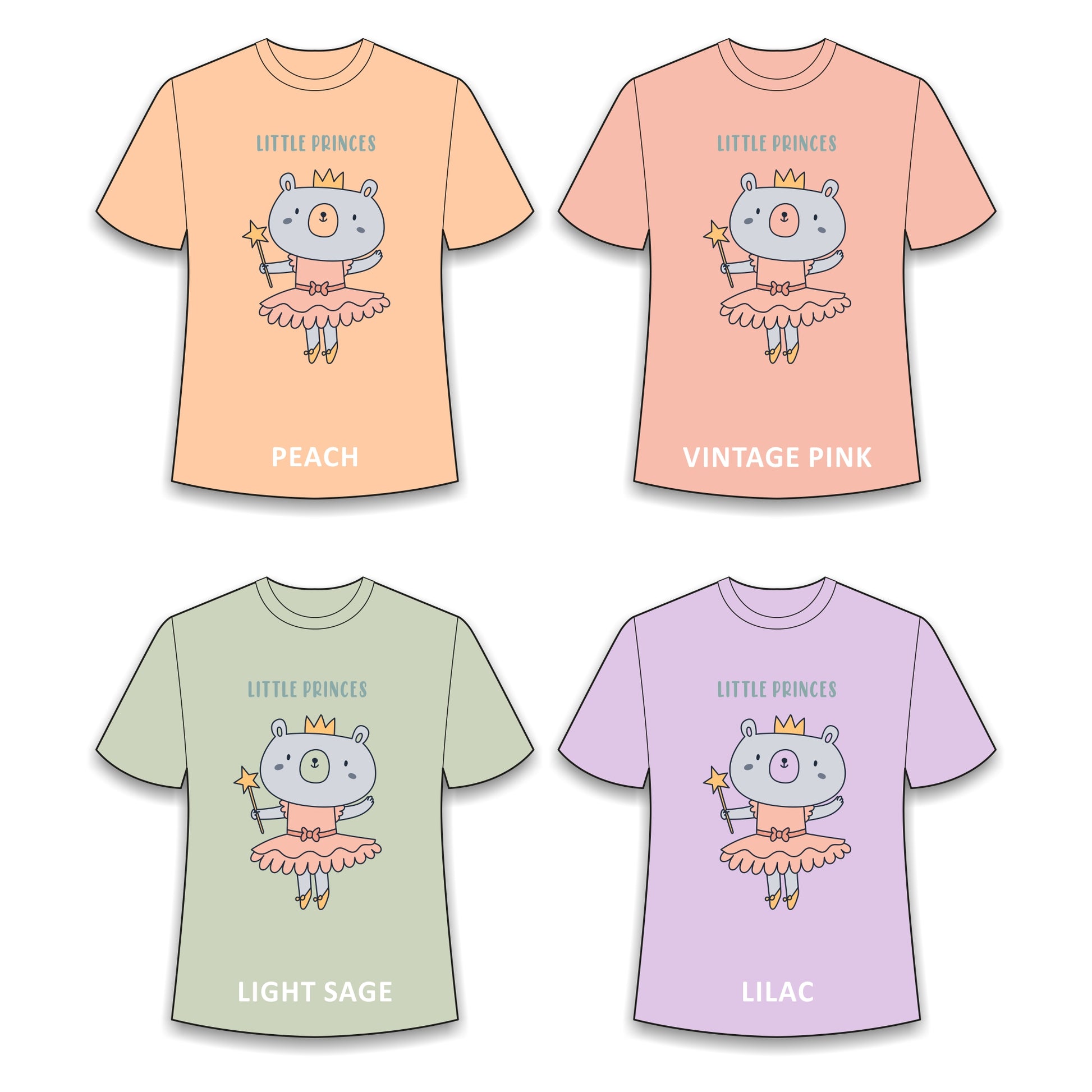 Little Princes - Sublimated T-shirt for Girls