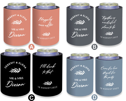 Personalized Wedding Stubby Holders