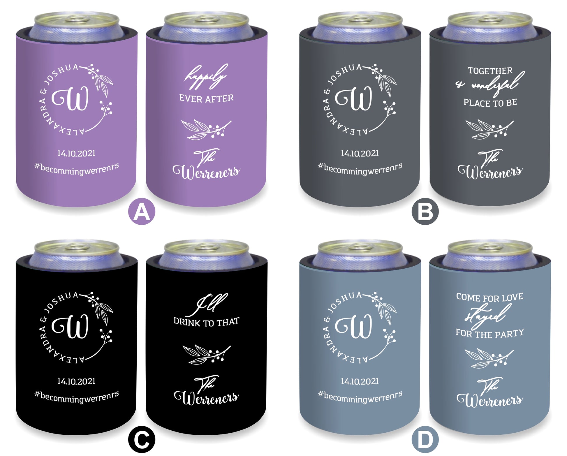 Personalized Wedding Stubby Holder