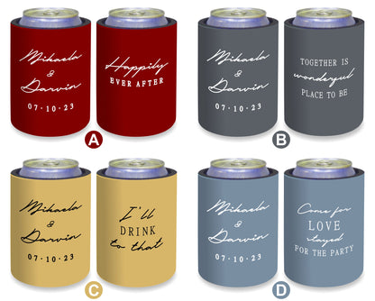 Personalized Wedding Stubby Holders