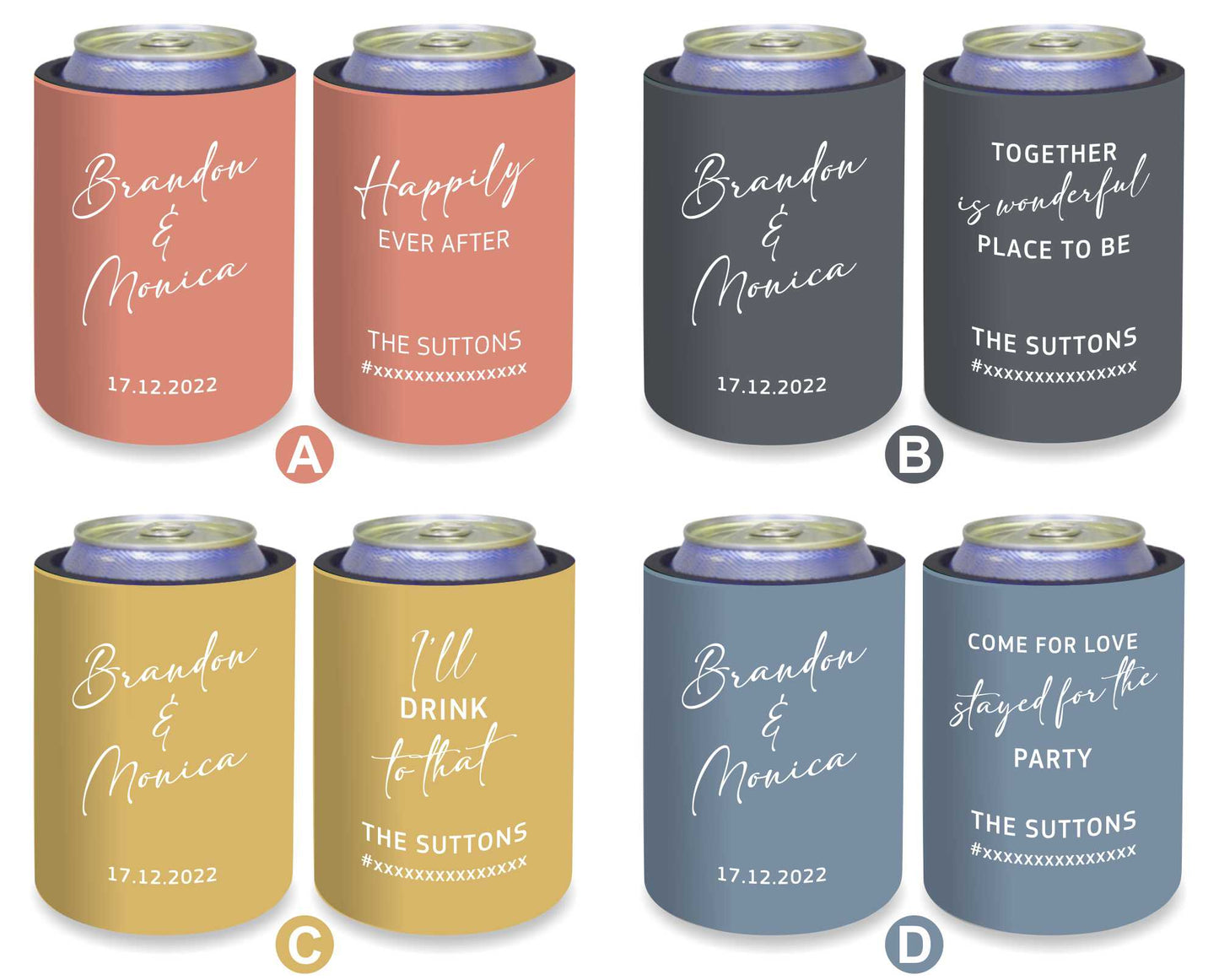 Personalized Stubby Holders Wedding 