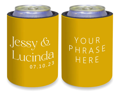 Personalized Wedding Stubby Holders