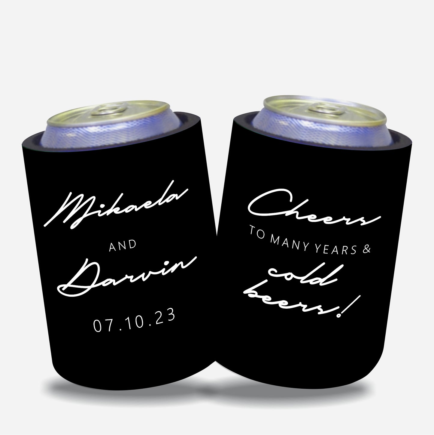 Personalized Wedding Stubby Holders. Cheers to many years and cold beers.- Quantity 20 - #212 - FREE EXPRESS SHIPPING