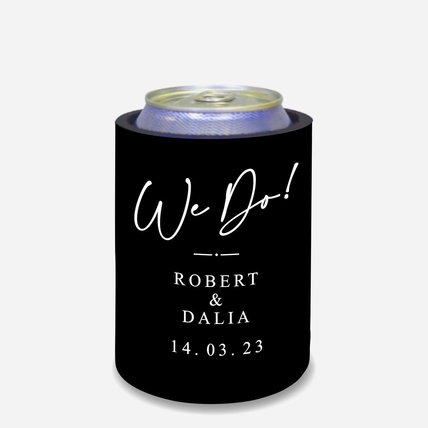 Personalised Wedding Stubby Holders - We Do. Quantity 20 - #213 - FREE EXPRESS SHIPPING.