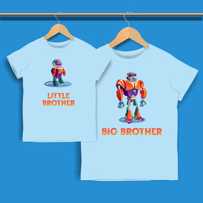 Robot Big Brother Little Brother T-shirt for Boys