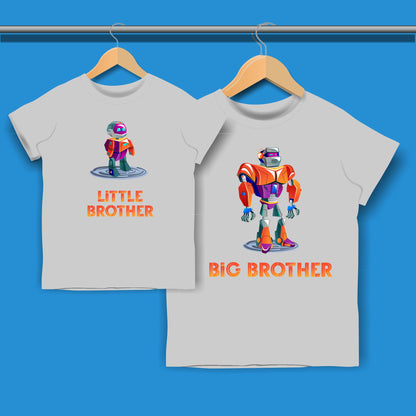 Robot Big Brother Little Brother T-shirt for Boys