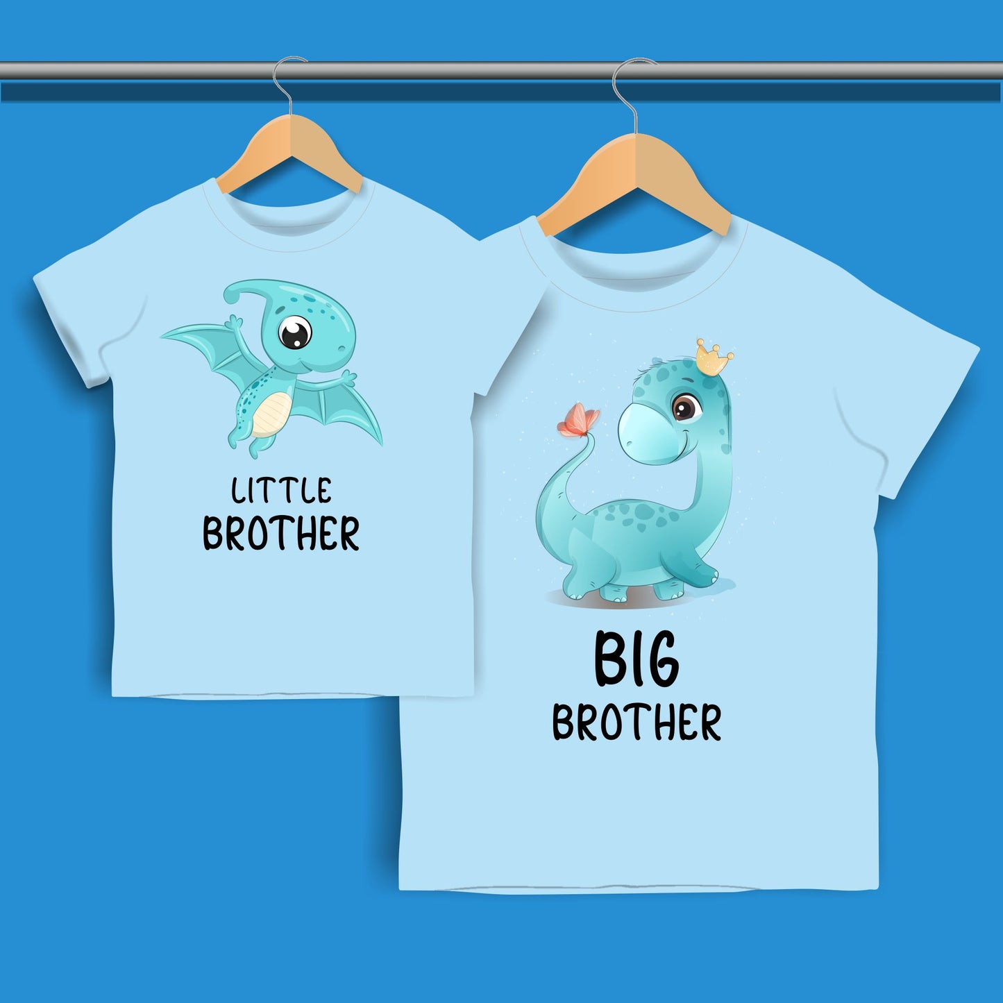 Dinosaur Big Brother Little Brother T-shirt for Boys