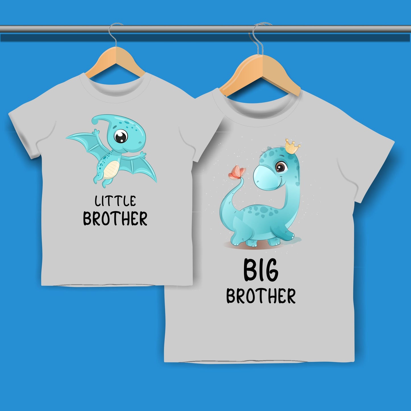 Dinosaur Big Brother Little Brother T-shirt for Boys