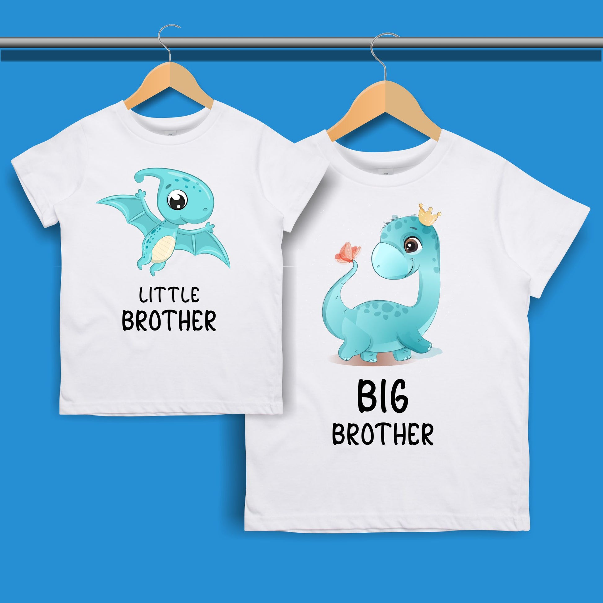 Dinosaur Big Brother Little Brother T-shirt for Boys