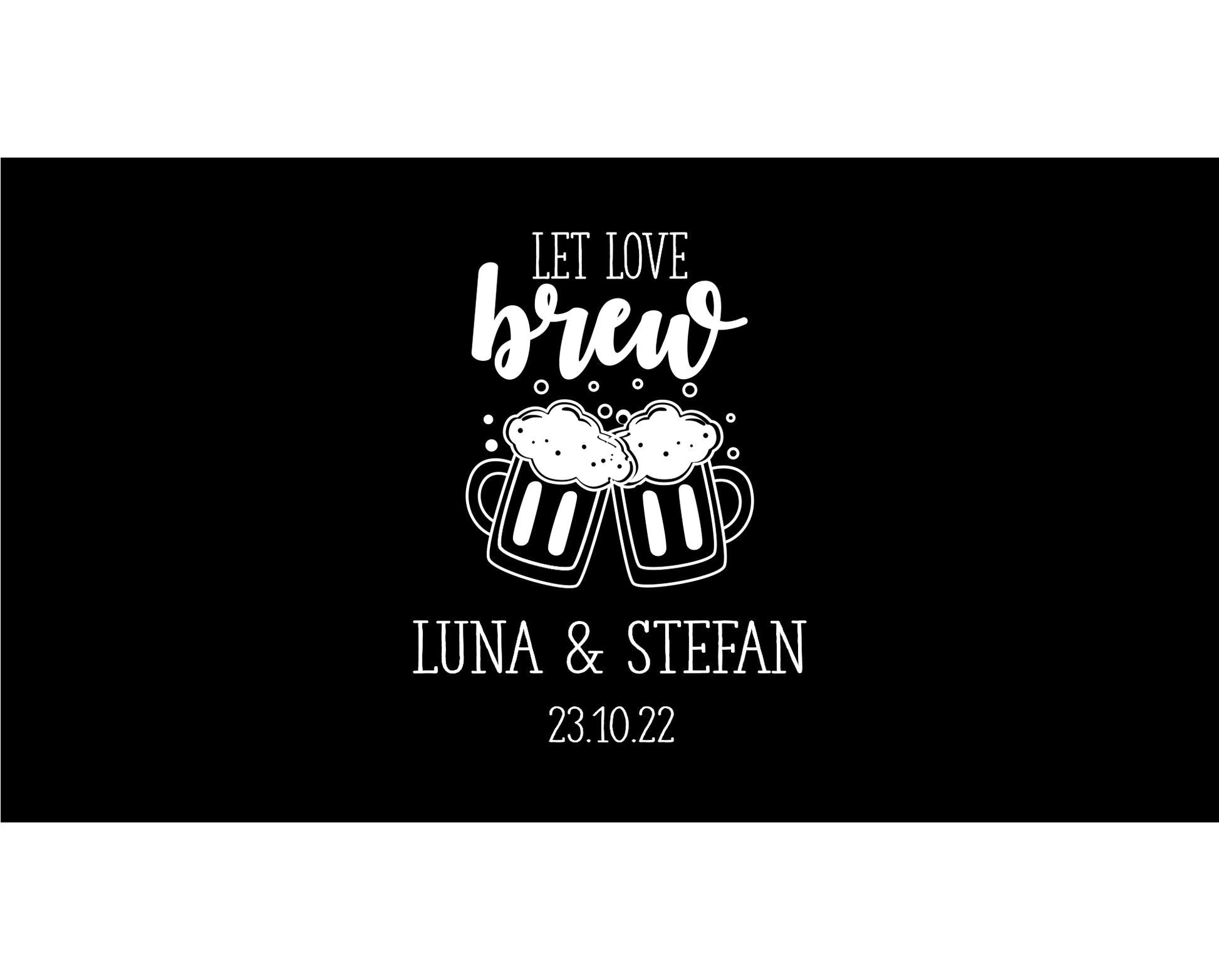 Wedding Gift Stubby Holder - Let Love Brew