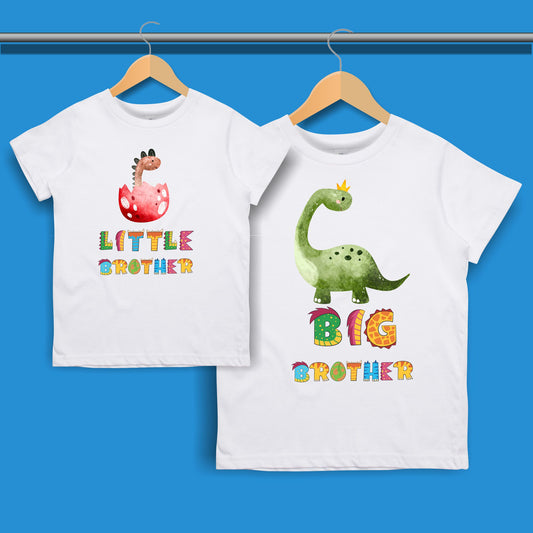 Dinosaur Big Brother Little Brother T-shirt for Boys