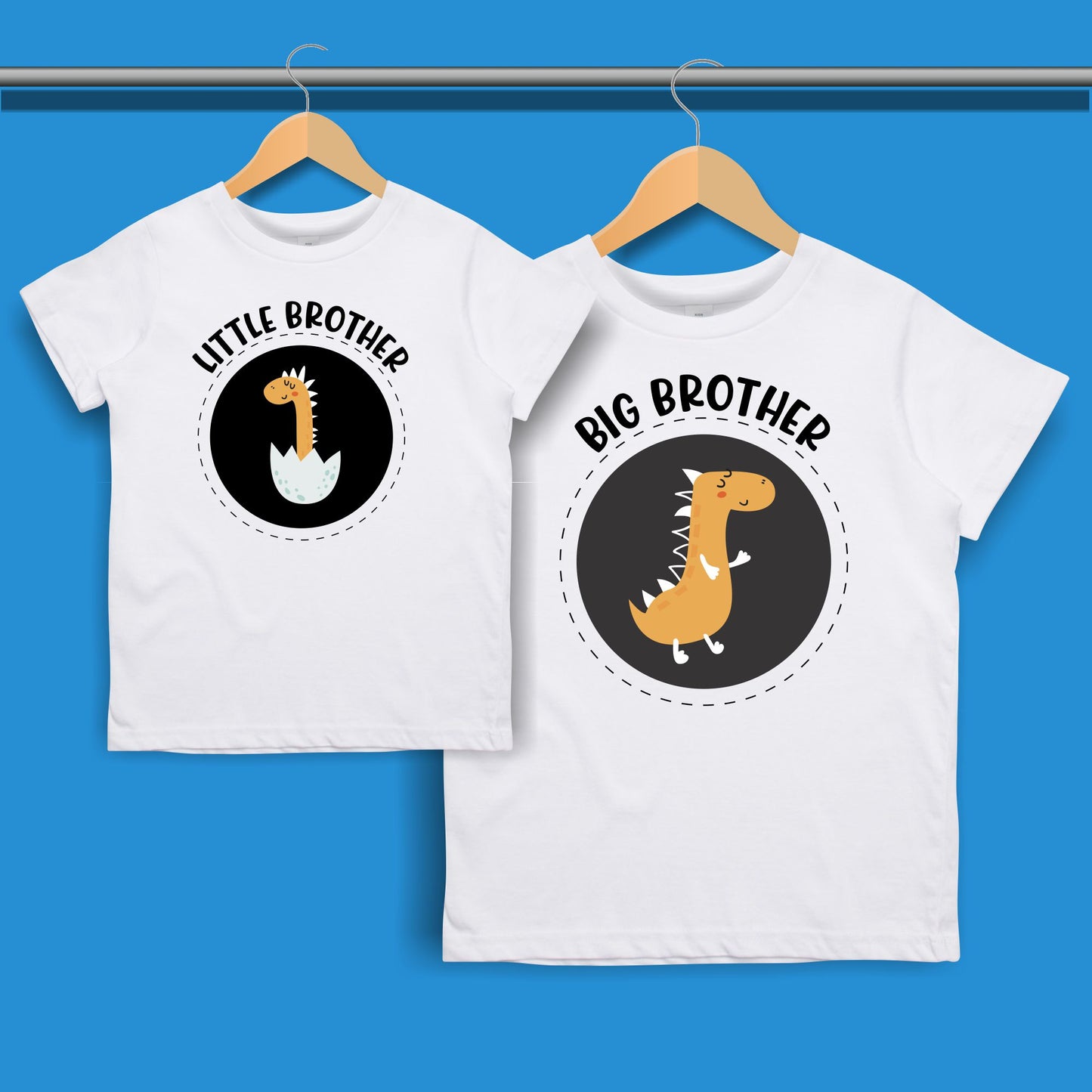 Dinosaur Big Brother Little Brother T-shirt for Boys