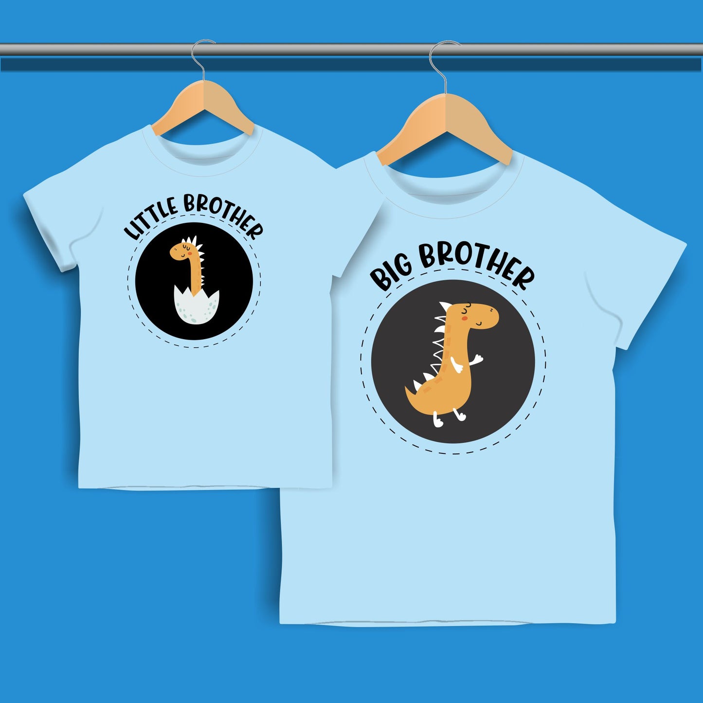 Dinosaur Big Brother Little Brother T-shirt for Boys