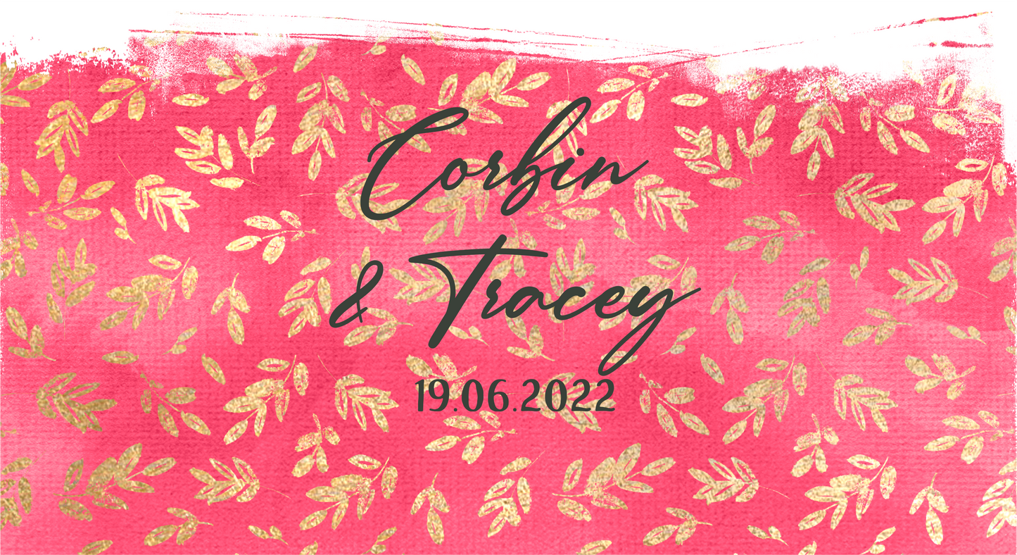 Full Colour Floral Wedding Stubby Holder / Can Cooler