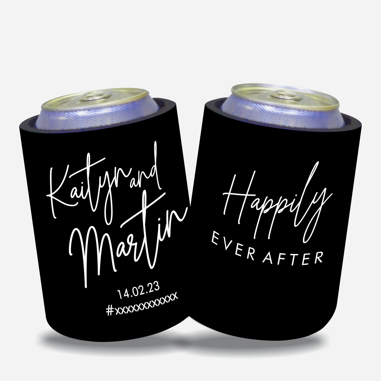 Personalised Wedding Stubby Holder with 11 most popular wedding sayings. - #232 - Quantity 20 - FREE SHIPPING.