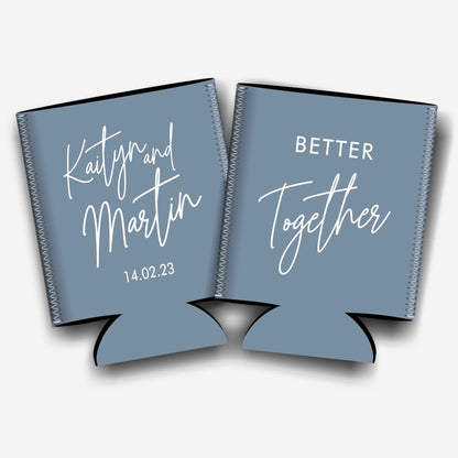 Colapsible flat-pack stubby holders wedding