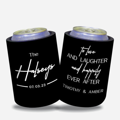 Personalized Wedding Stubby Holders with 11 most popular wedding sayings. Quantity 20 - #236 - FREE EXPRESS SHIPPING.