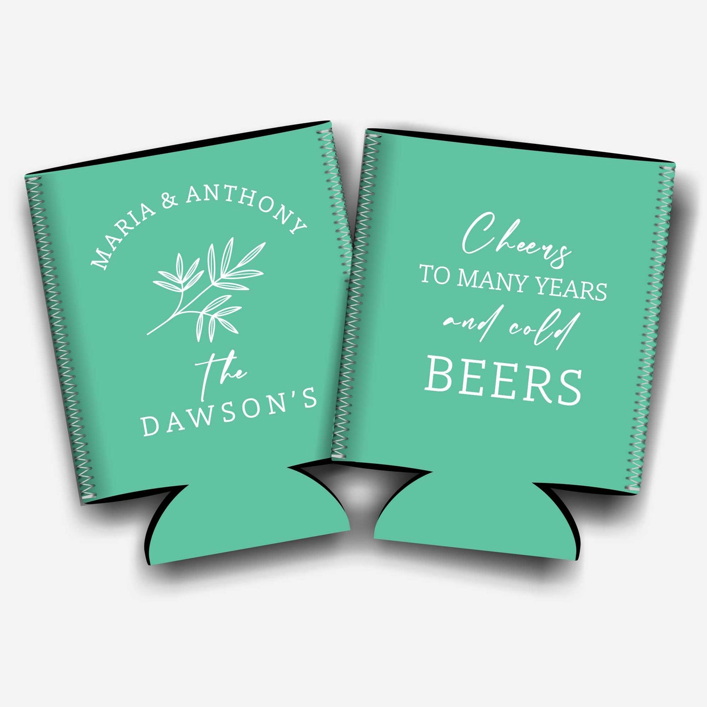 Colapsible flat-pack stubby holders wedding