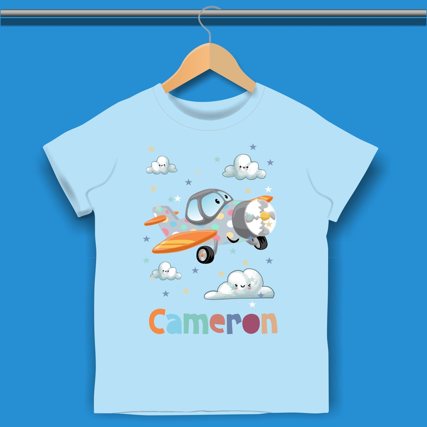 Cartoon Aeroplane T-shirt for Boys