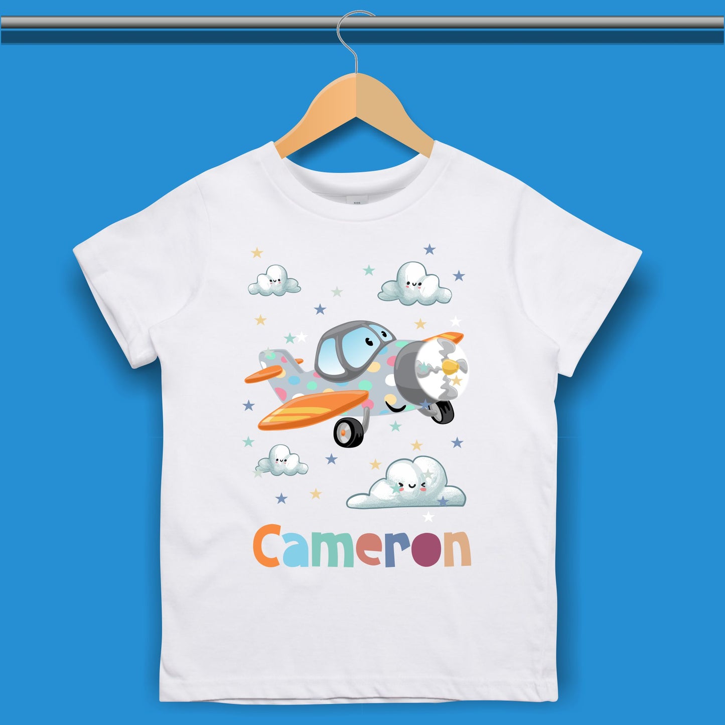 Cartoon Aeroplane T-shirt for Boys