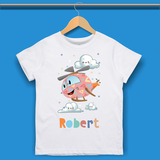 Cartoon Helicopter T-shirt for Boys