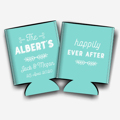 Colapsible flat-pack stubby holders wedding