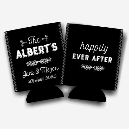 Colapsible flat-pack stubby holders wedding