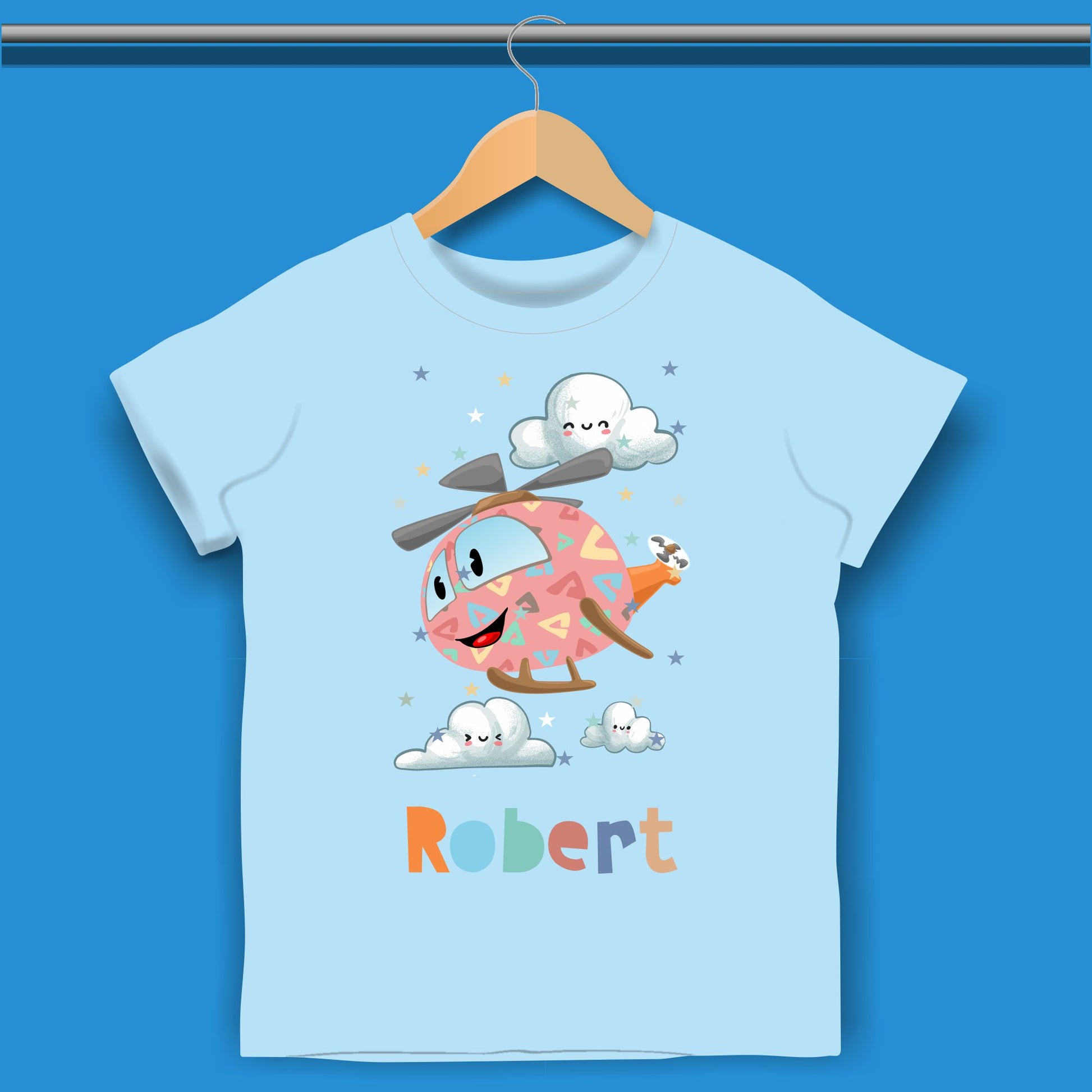 Cartoon Helicopter T-shirt for Boys