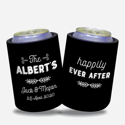 Personalized Wedding Stubby Holders with 11 most popular wedding sayings. Quantity 20 - #240 - FREE EXPRESS SHIPPING.