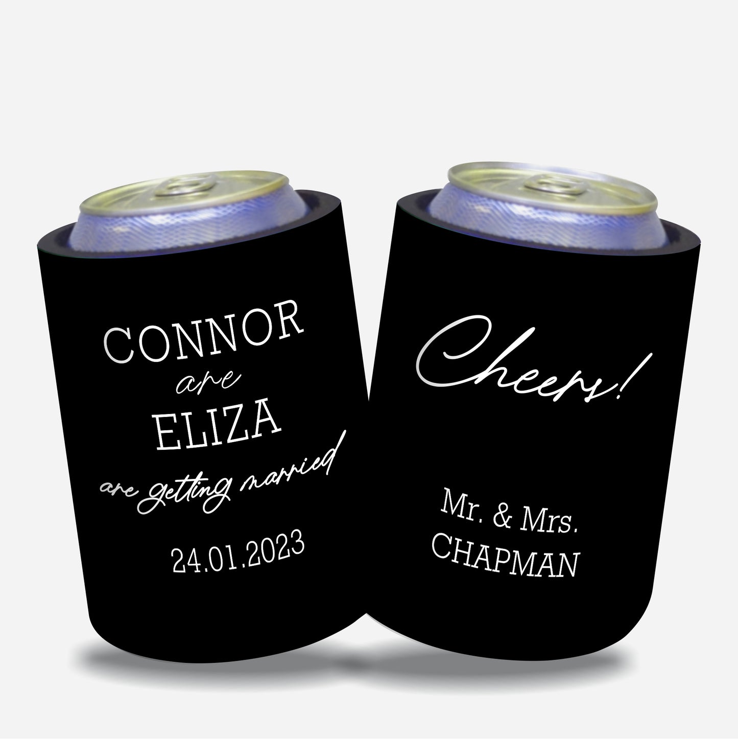 Personalized Wedding Stubby Holders - #241 - Quantity 20 - FREE SHIPPING.