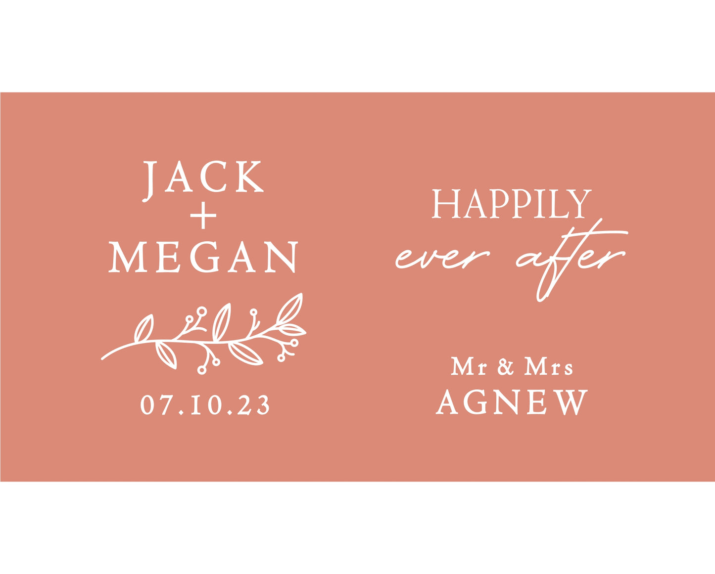 Personalized Wedding Stubby Holders - Quantity 20 - #242 - FREE EXPRESS SHIPPING.