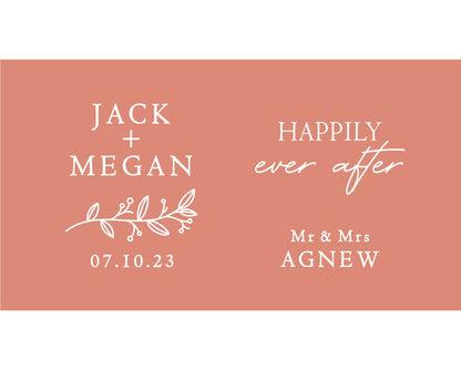 Quantity 10 - Personalised Stubby Holders - Wedding - With 11 most popular wedding sayings - #242 - FREE SHIPPING.