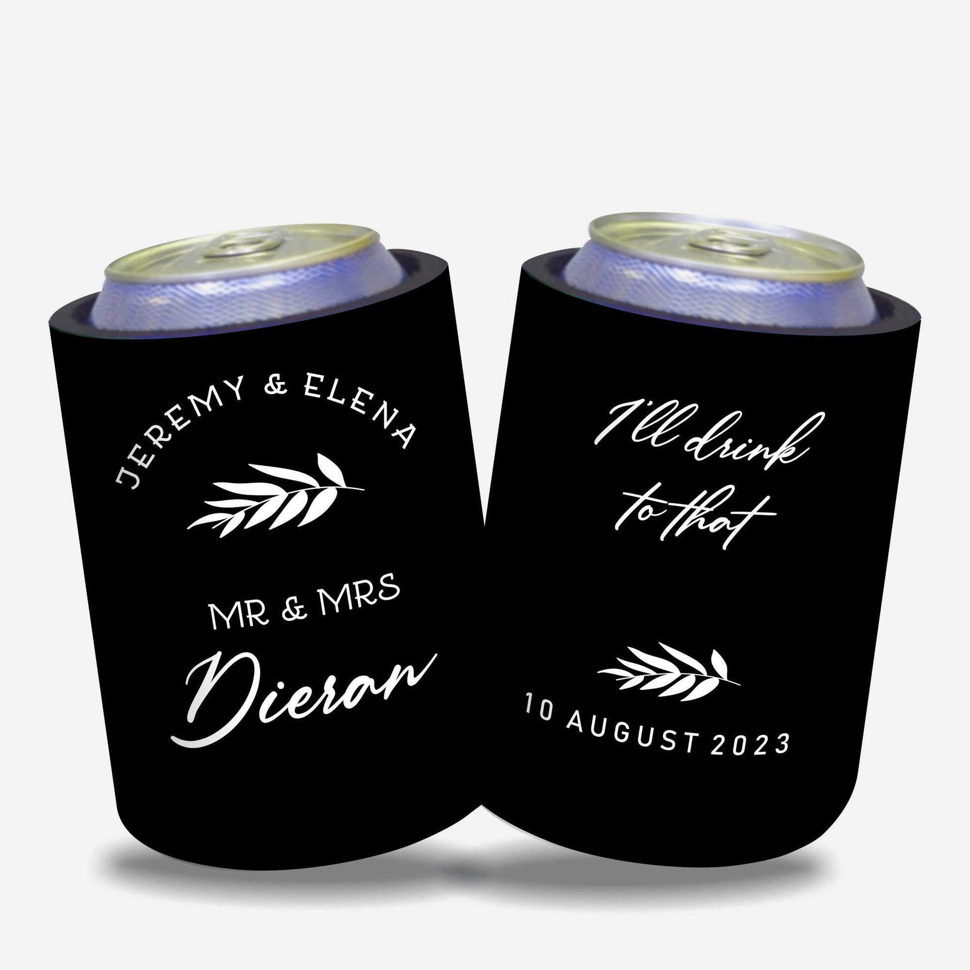 Personalised Stubby Holders Wedding